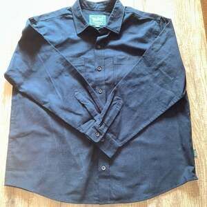Woolrich The Green Label Collection Navy Blue Flannel Long Sleeve Shirt XXL